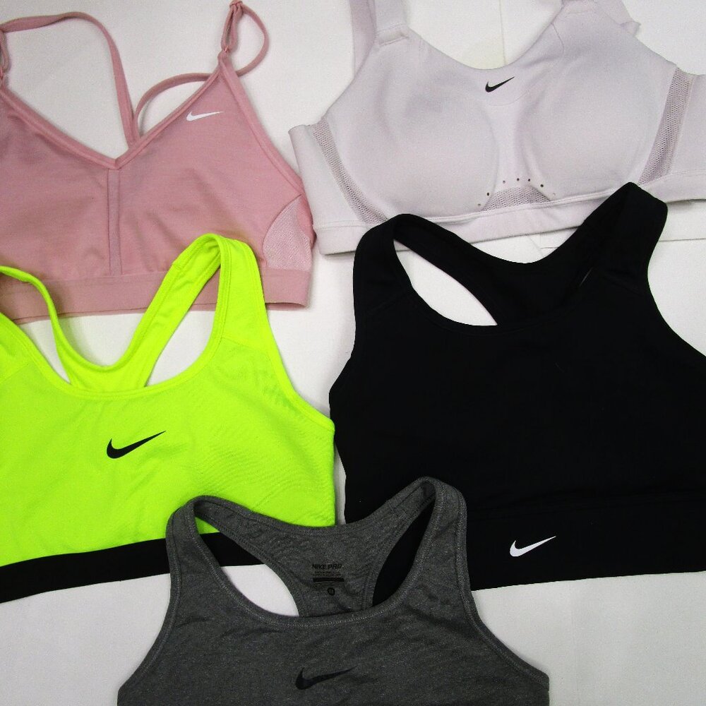 5 Sports Bra Dri Fit Swoosh Pro Racer Back Foam Insert Cups Medium